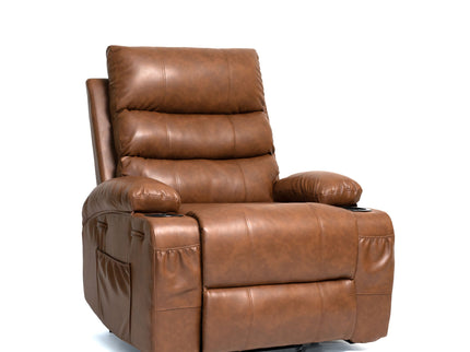 Large Size Electric Power Lift Recliner Chair Sofa With 8 Point Vibration Massage And Lumbar Heat