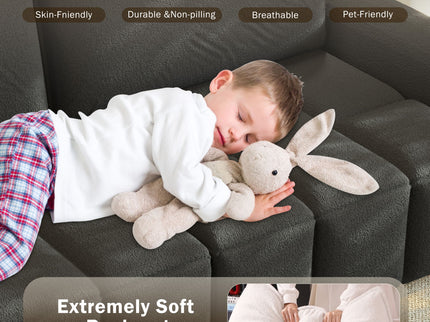 4 Seater Modern Couch With Seats Storage