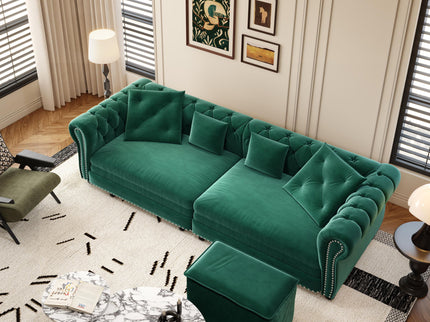 3 In 1 Pull Out Convertible Sleeper Sofa Bed, King Size, Chaise Lounge