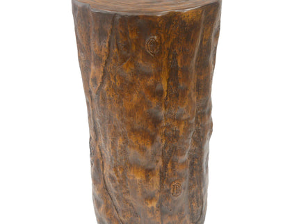 Tree Stump Side Table, Indoor / Outdoor Use - Antique Brown