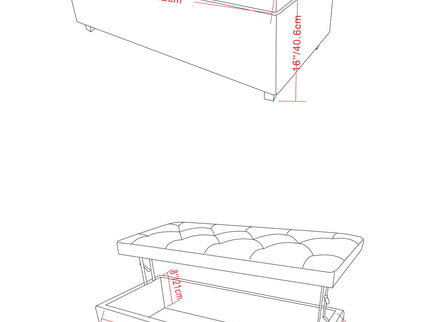 Hamilton - Upholstered Lift Top Rectangular Storage Ottoman