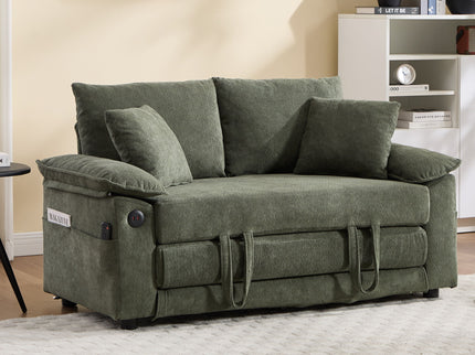 Upholstered Futon Convertible Floor Sofa Bed