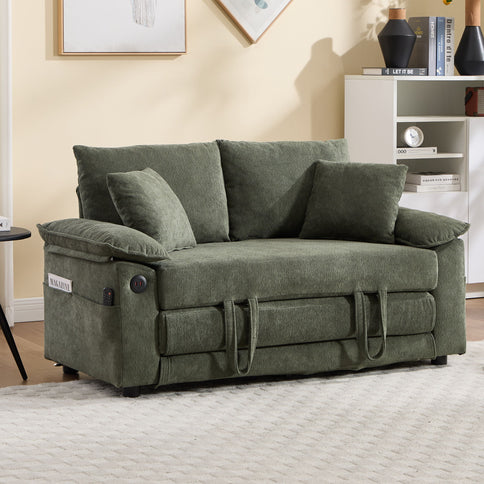Upholstered Futon Convertible Floor Sofa Bed
