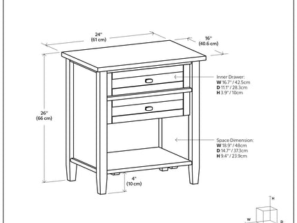 Warm Shaker - Handcrafted Bedside Table