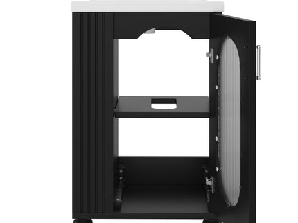 Modern Bathroom Vanity With Sink, Adjustable 2 Tier Shelf