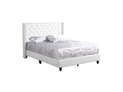 Upholstered Nailhead Trim Chic Bed