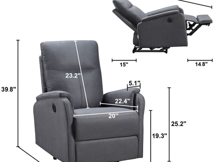 Recliner Chair With Power Function Easy Control Big Stocks, Recliner Single Chair For Living Room, Bed Room