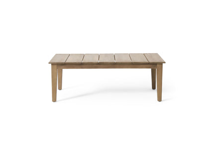 Outdoor Coffee Table With Slat Panel Top - Light Brown