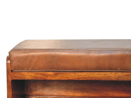 Buffalo - Hide Pull Out Shoe Storage Bench