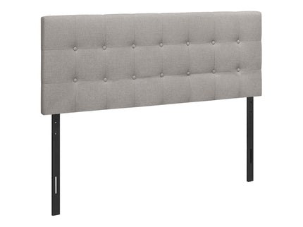 Queen Size, Bed Headboard Only, Upholstered, Durable Construction - Gray