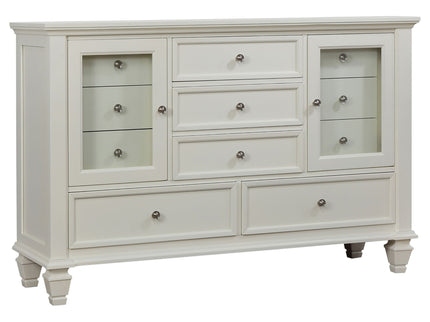 Dennis - 4 Piece Eastern King Bedroom Set - Cream White