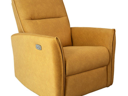 Suede Recliner Chair - Dark Yellow