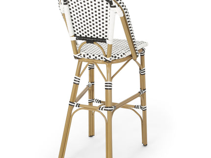 Outdoor Pe Rattan French Barstool Set