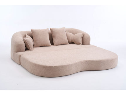 Foldable Sofa Bed, Boneless Couch Convertible Sleeper With 4 Pillows