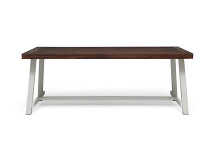 Equilibrium - Outdoor Dining Table With Wooden Frame And Slat Top