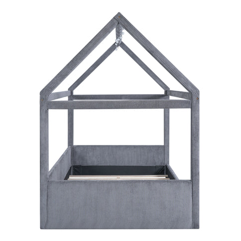Upholstered House Style Daybed With LED Light Strips