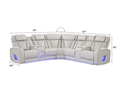 Fortuner - Power Recliner Sectional Sofa