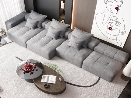 Modern Oversized, Modular Sectional Sofa With Pillows