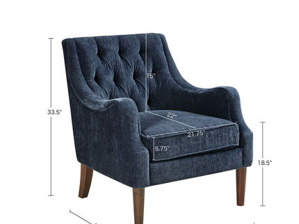 Button Tufted Accent Chair Vintage Style