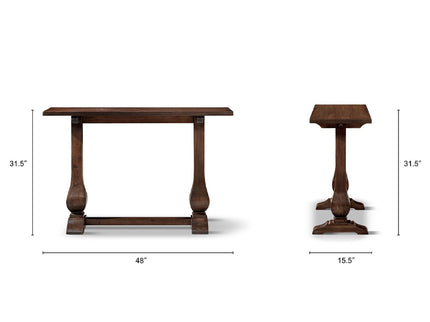 Whitmore - Trestle Console Table - Dark Brown