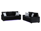 Black / 2 Pc. Sofa, Loveseat