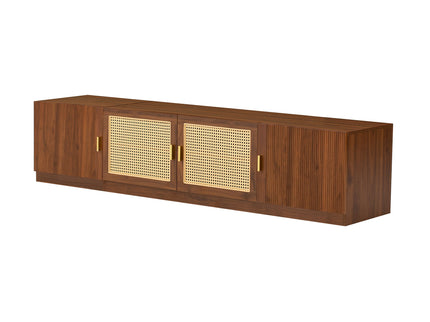 TV Stand, Media Console With Adjustable Shelves - Walnut