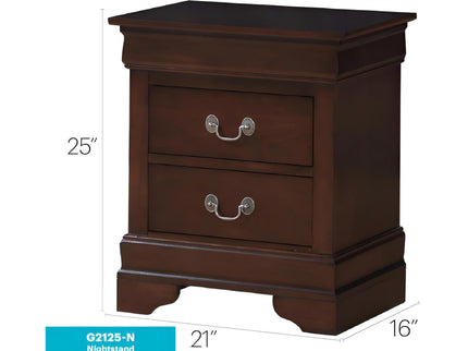 Louis Phillipe - Storage Nightstand - Cappuccino