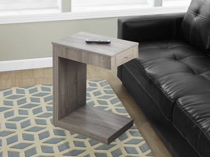 Accent Table, C - Shaped Contemporary & Modern - Taupe