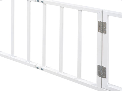 Metal Floor Bed Frame With Fence And Door