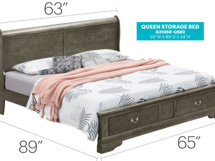 Upholstered Panel Sleigh Bed Design