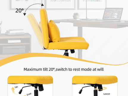 Criss Cross Office Chair With Adjustable Height, Ergonomic Design
