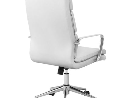 Molly - Upholstered Adjustable High Back Office Chair With Base - White