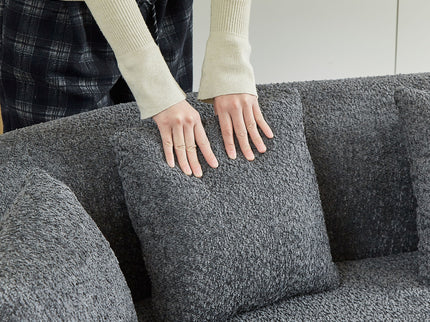 Curved Sectional Sofa With 6 Pillows