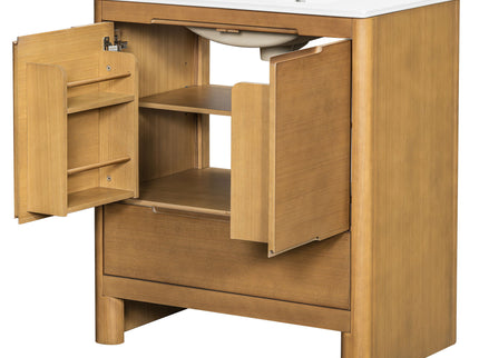 Softened Modern Bathroom Vanity With Sink