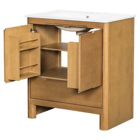 Softened Modern Bathroom Vanity With Sink