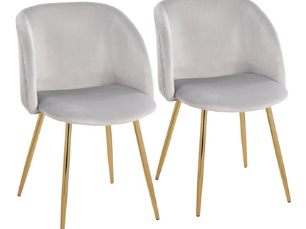 Fran - Pleated Waves Contemporary Chair (Set of 2)