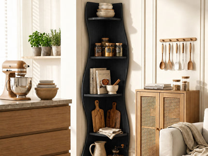 5 Tier S - Shaped Corner Shelf For Living Room