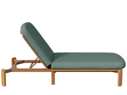Outdoor Chaise Lounge With Adjustable Backrest