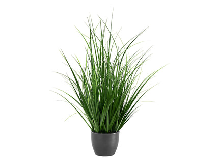 23" Tall, Artificial Plant, Grass, Indoor, Faux, Fake, Table, Greenery, Potted, Real Touch, Decorative - Green / Black