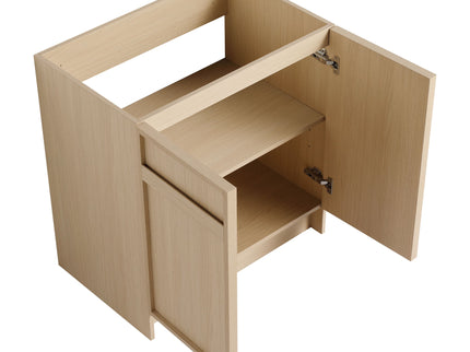 Freestanding Bathroom Vanity With Resin Sink & Soft Close Cabinet Doors