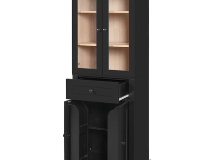 Bathroom Storage Cabinet, Adjustable Shelves & Drawer, Freestanding Tower