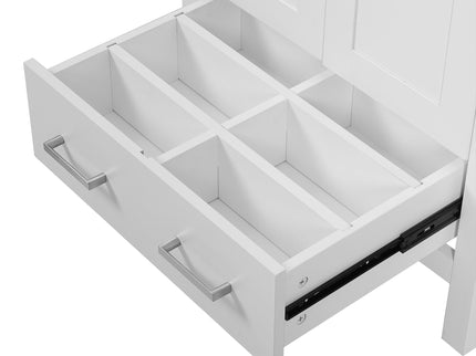 Bathroom Vanity With Integrated Undermount Ceramic Sink, 2 Doors And 1 Drawer, Soft Close Hinges