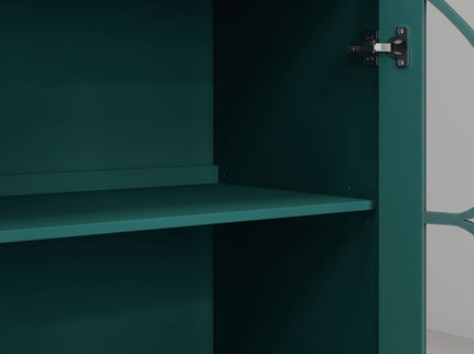 Elegant 4 Door Cabinet With Tempered Glass Doors