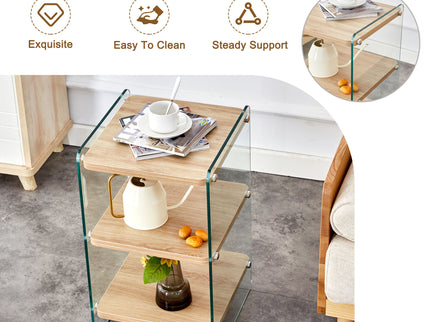 Modern 3 Layer Bedside Cabinet With Storage Function