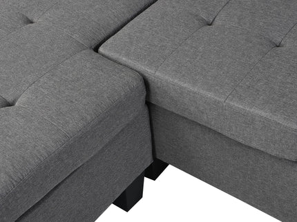 Sectional Sofa Set For Living Room With L Shape Chaise Lounge, Cup Holder And Left Or Right Hand Chaise Modern 4 Seat