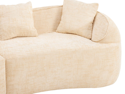 Curved Compressed Sofa, Nordic-Style Design For Living Room