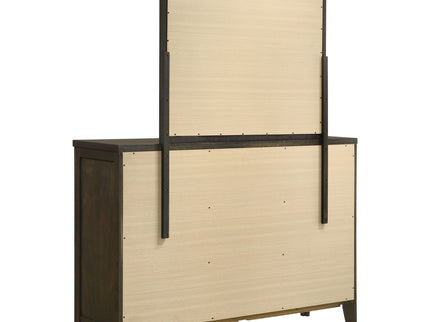 Clement - 6 Drawer Dresser With Mirror - Dark Coffee