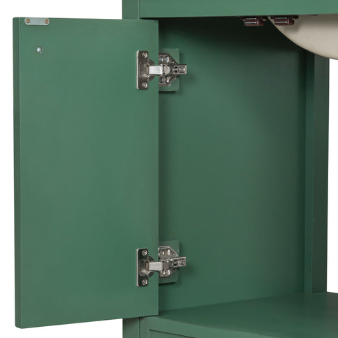 Elegant Vintage Bathroom Vanity With Sink And Soft Closing Door, 4 Drawers Of Different Sizes Frame