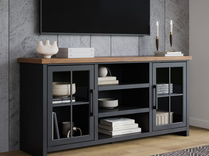 TV Stand Console For TVs Up To 80" - Black / Whiskey