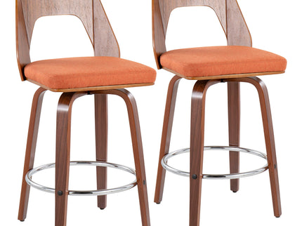Trilogy - Mid Century Modern Counter Stool (Set of 2)